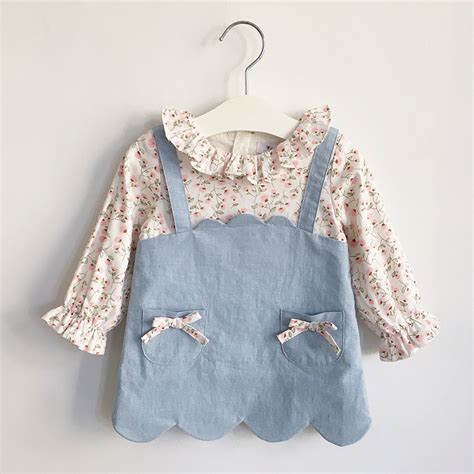 2020 Autumn New Girl Princess Dress Baby Long Sleeved Dress Baby Floral