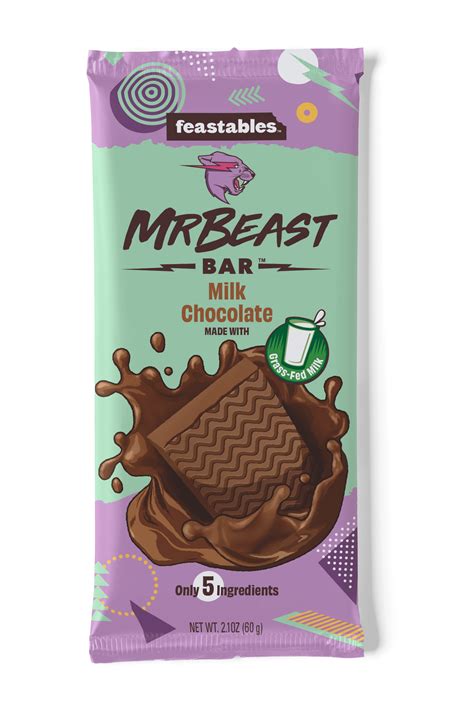 Feastables Mrbeast Milk Chocolate Bar 21 Oz 60g 1 Bar