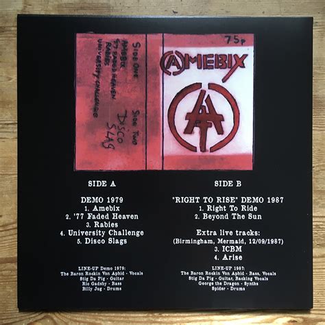 Amebix Demo 1979 Right To Rise Demo Live Lp Black Vinyl