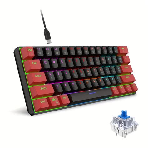 60 Mechanical Keyboard Gaming Keyboard Blue Switch Temu Portugal