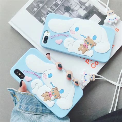 cartoon cinnamoroll soft silicone mobile phone case for iphone