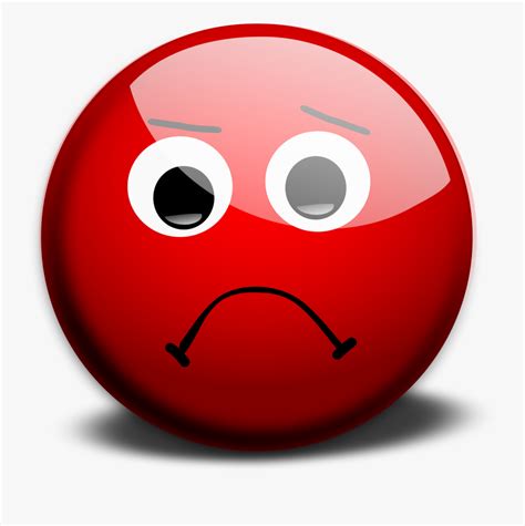 Sad Face Clip Art Red Sad Face Emoji Free Transparent Clipart