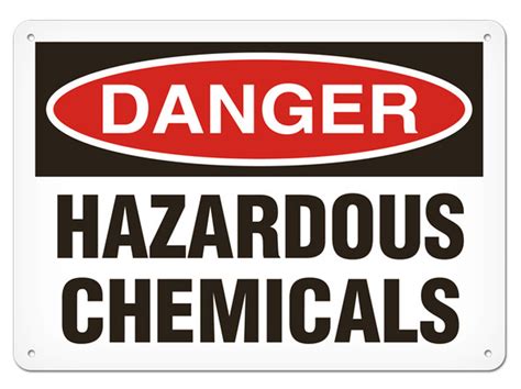 Danger Hazardous Chemicals Osha Signs