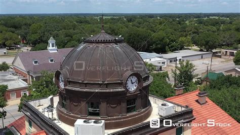 Overflightstock Courthouse And Town Square Columbus Texas Usa
