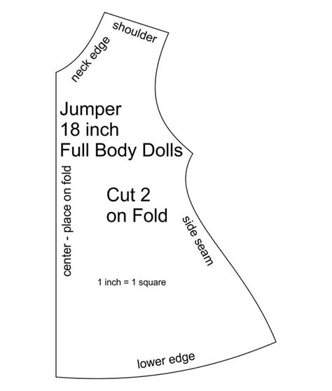 The Top Half Of A Sewing Pattern With Measurements For Each Body And Bottom Part On It