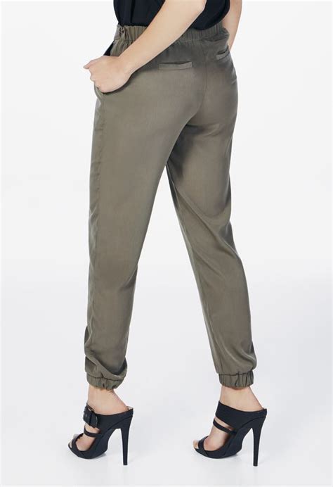Elastic Cuff Pant In Dusty Olive Get Great Deals At Justfab