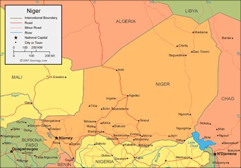 Map Of Niger Travelsmapscom