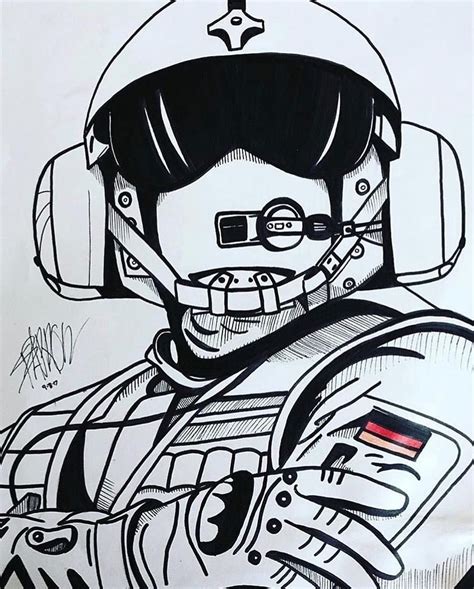 Awesome Jäger Ink Art Credit R6siegeart And Imminentsparrow