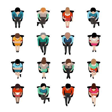 Sitting People Top View 479218 Download Free Vectors Clipart