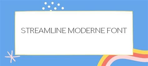 Streamline Moderne Font Free Download