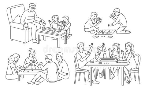 Con una baraja de tarjetas con. Familia Jugndo Juegos De Mesa Animado : El País de los Jóvenes