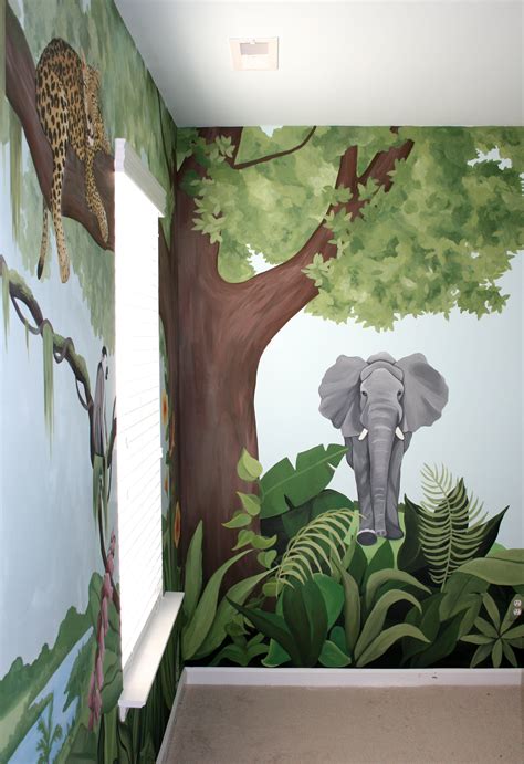 Fantabulous Wall Mural Jungle Mural Jungle Wall Mural Kids Room Murals