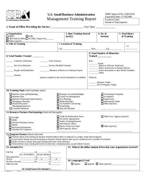 Training Summary Report Template 9 Templates Example Templates