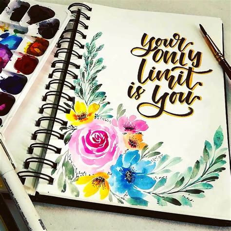 Watercolor Simple Calligraphy Quotes Calligraphy And Art