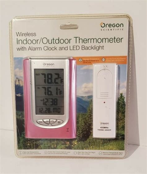 Oregon Scientific Wireless Indooroutdoor Digital Thermometer Dual Alarm Clocks Ebay
