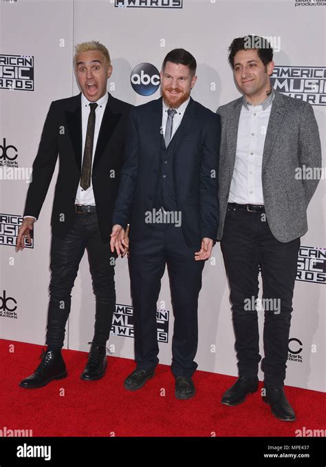 Pete Wentz Andy Hurley Joe Trohman At 2015 The American Music Awards