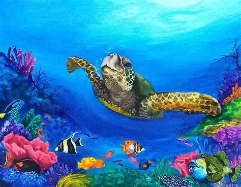 Rainbow Reef Painting By Kathleen Kelly Thompson Fine Art America