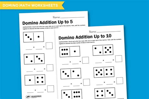 Worksheet Wednesday: Domino Math - Paging Supermom
