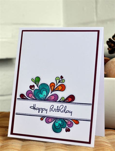 Inky Fingers Papertrey Ink Birthday Cards For Clean And Simple Card Class