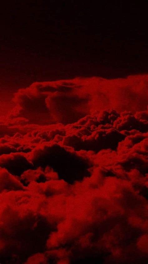 Red Clouds Red Aesthetic Red And Black Wallpaper Dark