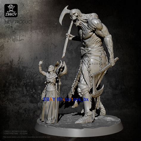 Unpainted 85mm Resin Wizard And Giant Model Kit Unassembled Figure Garage