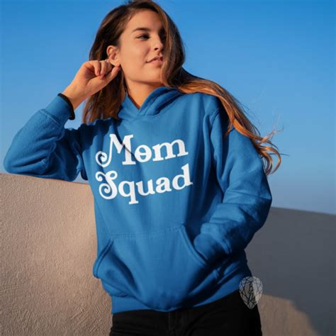 Mom Squad™ Hooded Sweatshirt Womens Hoodie Motherhood Shirt