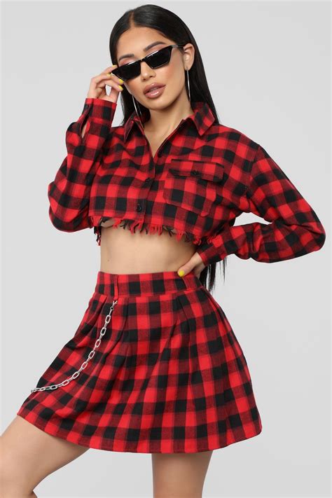 Shop top fashion brands costumes at amazon.com ✓ free delivery and returns possible on eligible purchases. Plaid Out Skirt Set - Red | Red plaid skirt, Skirts, Skirt set