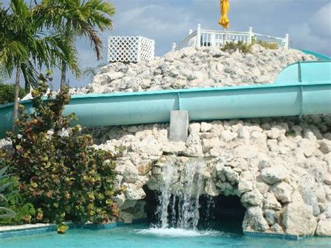 Giant Pool Slide Above Grotto Bar Picture Of Taino Beach Resort