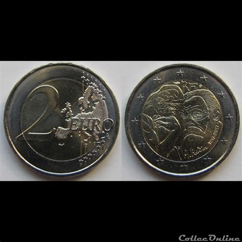 2 Euros Auguste Rodin 2017 Moedas Euro França Metal Copper Nickel