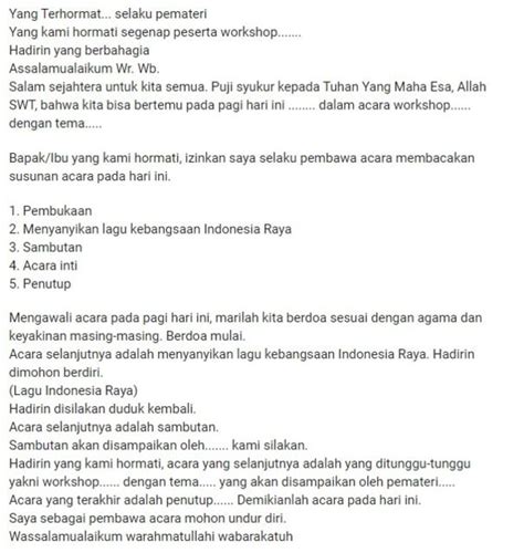 Contoh Teks MC Formal Untuk Berbagai Acara Singkat Dan Mudah Dipraktikkan News On RCTI