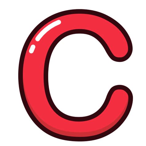 Its name in english is cee (pronounced /ˈsiː/), plural cees. C, Letter, red, Alphabet, letters icon