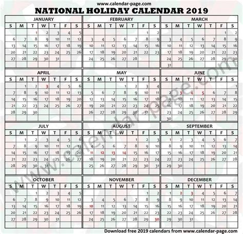 Holiday Calendar 2019 United Arab Emirates Holiday Calendar National
