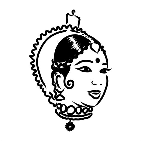Indian Dance Vector Sketch 7315548 Vector Art At Vecteezy