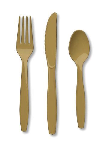 Glittering Gold Party Cutlery (Set of 24) | Plastic cutlery, Party cutlery, Plastic spoons