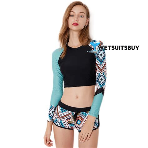 Womens Two Piece Swimsuits With Long Sleeves Swimwear