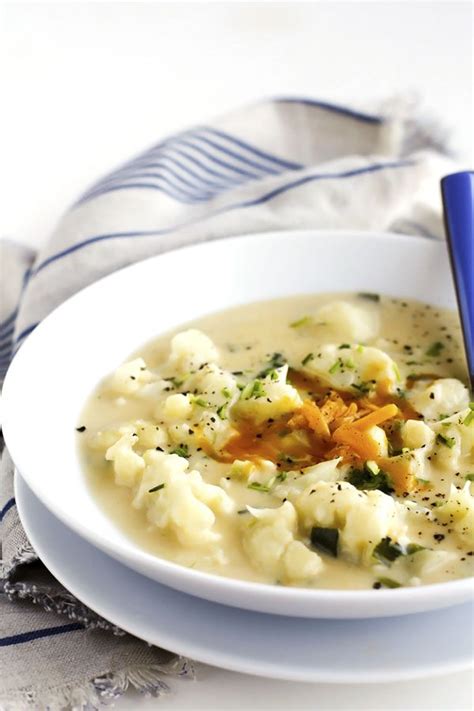 Creamy Cauliflower Soup Recipe Food Folks And Fun
