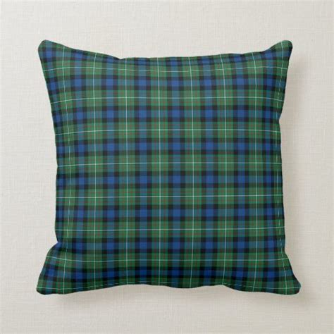 Ferguson Clan Bright Green And Blue Tartan Lumbar Pillow Zazzle