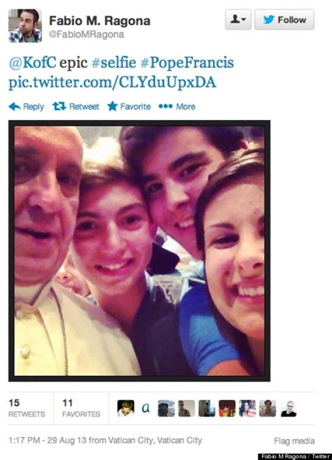 Pope Francis Selfie Blows Up Twitter Huffpost