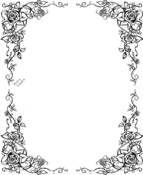 Another Rose Border Calligraphy Borders Clip Art Borders Borders