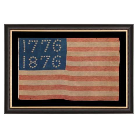 38 Star American Flag With Stars That Spell 1776 1876 At 1stdibs
