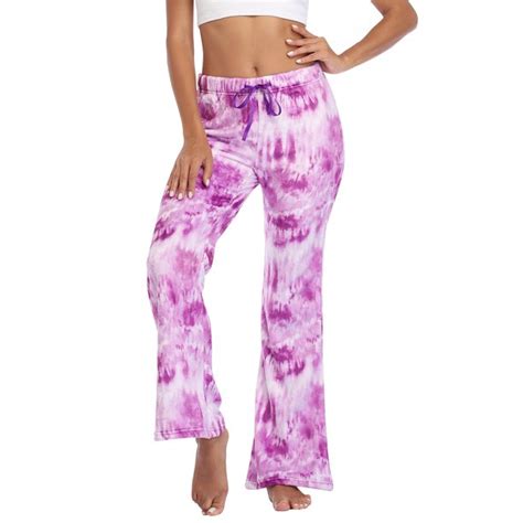 Hde Womens Fuzzy Pajama Pants Fleece Pajamas Sleepwear Lounge Plush Pj Bottoms Orchid Tie Dye
