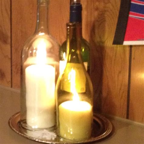 Candles Inside Of Wine Bottles Lots Of Work But Pretty Fyi Glasses