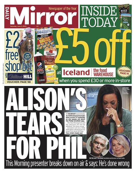 Daily Mirror Front Page Rd Of June Tomorrow S Papers Today