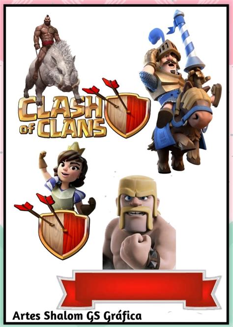 An Advertisement For Clash Of Clans Featuring Characters From The Game