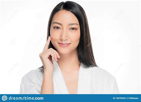 Beautiful Young Asian Woman With Clean Fresh Skin Stock Image Image