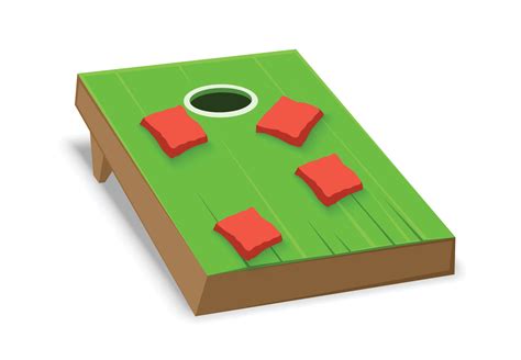 Corn Hole Game With Board And Bag 19507663 Vector Art At Vecteezy