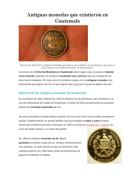 Antiguas Monedas Que Existieron En Guatemala Moneda Mercado De Divisas