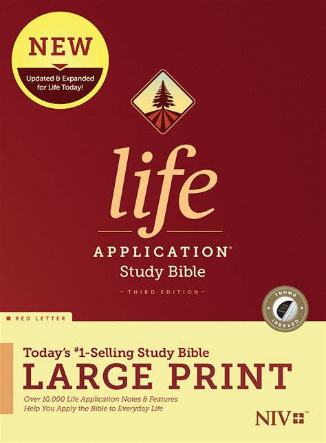 Niv Life Application Study Bible Third Edition Large Print Red
