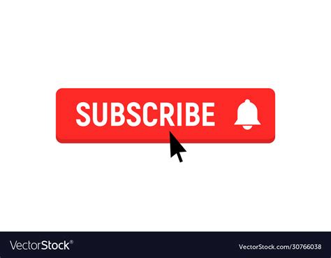Subscription Element Logo Bell Subscribe Now Vector Image