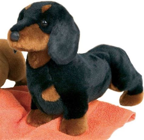 Douglas Spats Black And Tan Dachshund Dog Plush Stuffed Animal Black
